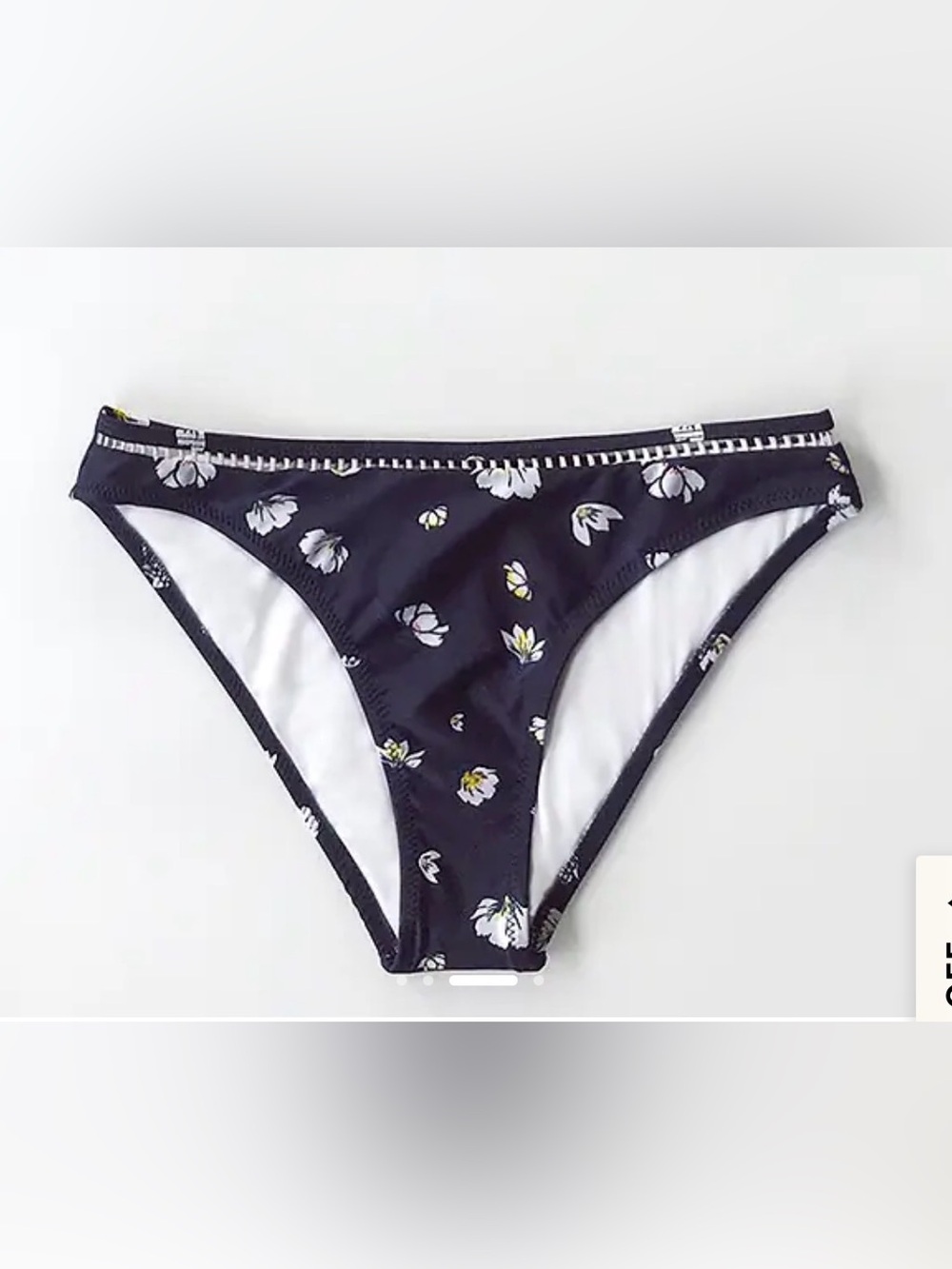 Cupshe Navy Floral Bikini Bottom